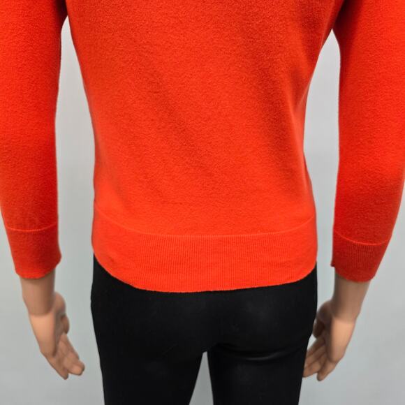 J. Crew Jackie Cardigan Sweater Women S Cotton Blend Orange Pearl Button down - Picture 10 of 13